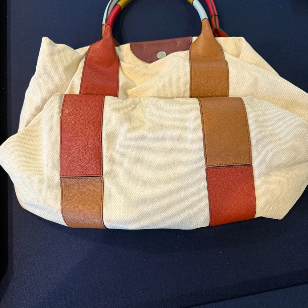 See By Chloe White and Brown Structured Tote - Picture 8 of 10